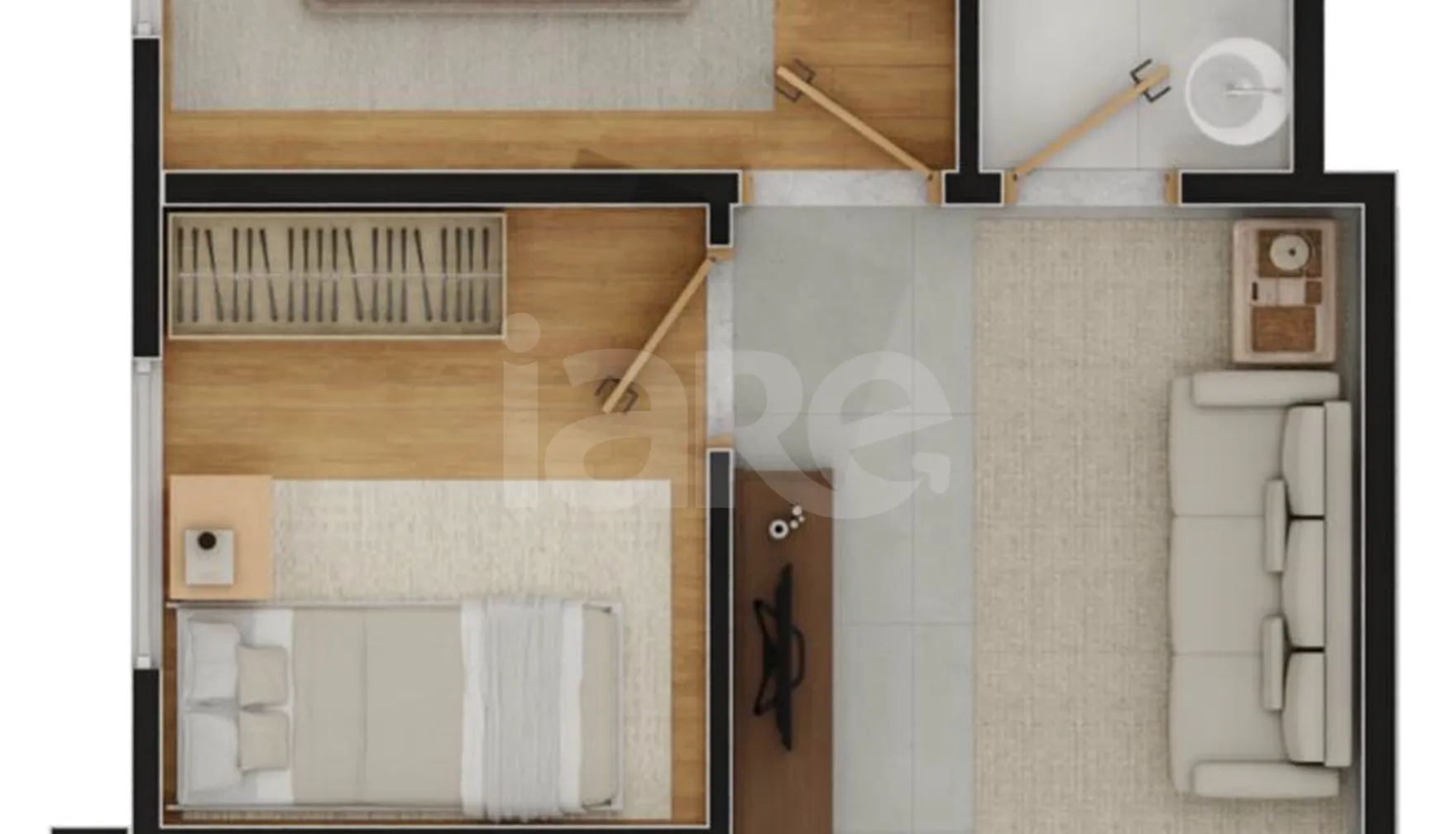 Planta — Apartamento 34,29 m²