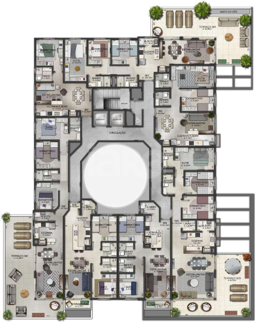 Planta — Pavimento 5
