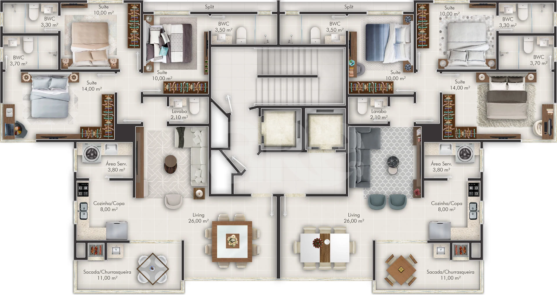 Planta — Apartamento 114,75 m²