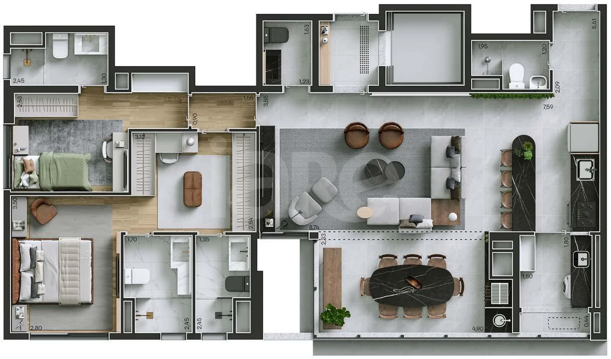Planta — Garden 132,06 m²
