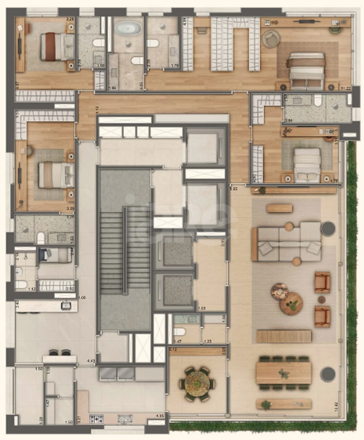 Planta — Apartamento 361 m²