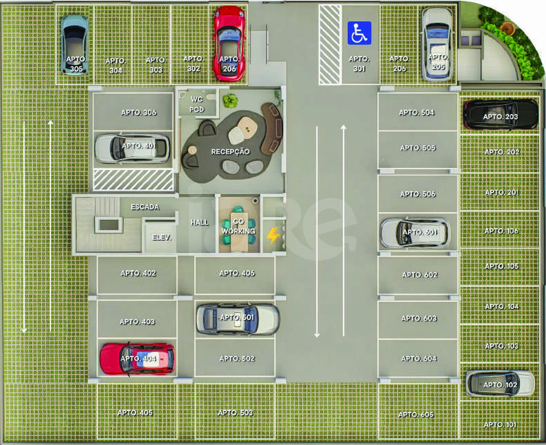 Planta — Pavimento garagem