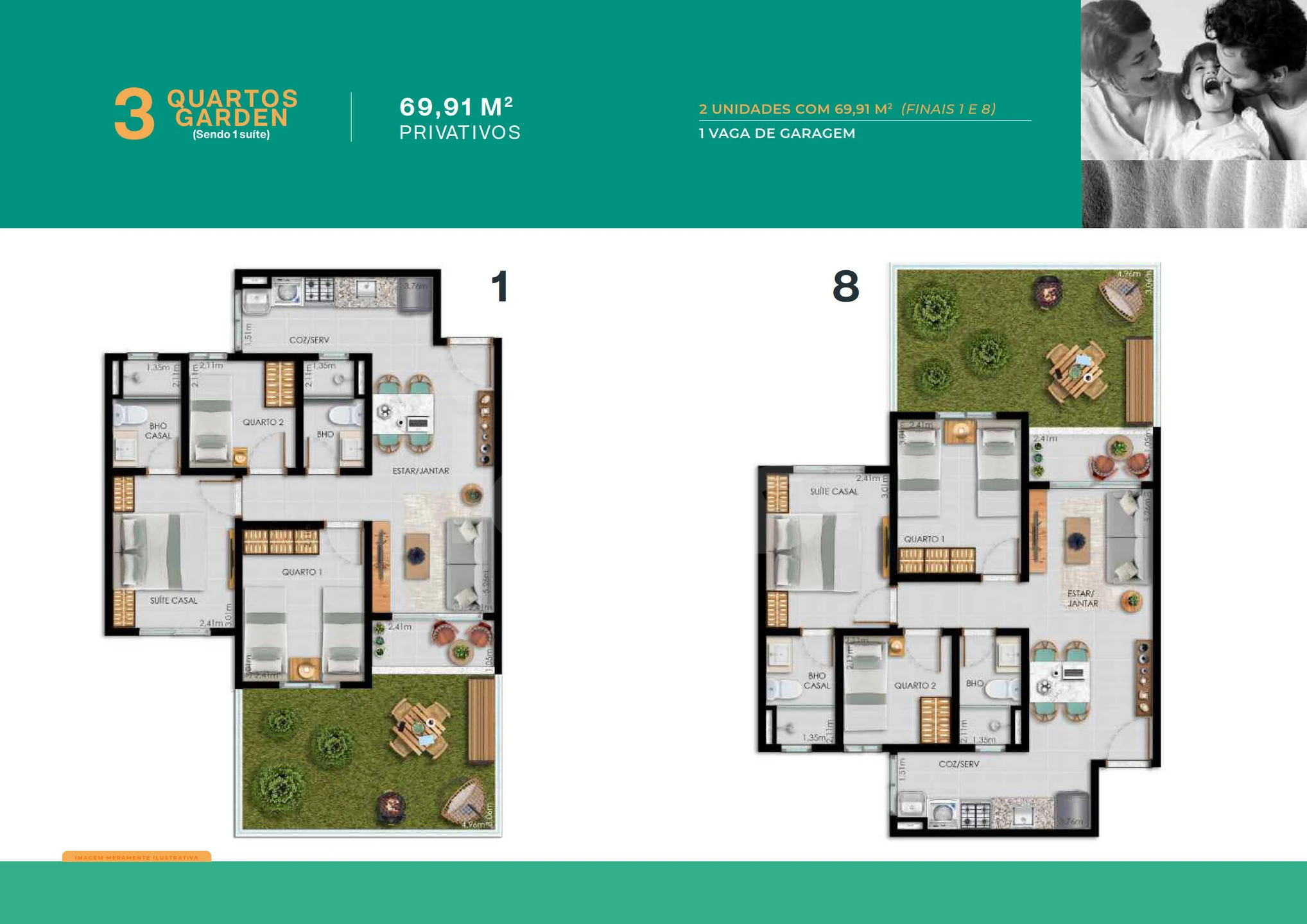 Planta — Garden 69,91 m²