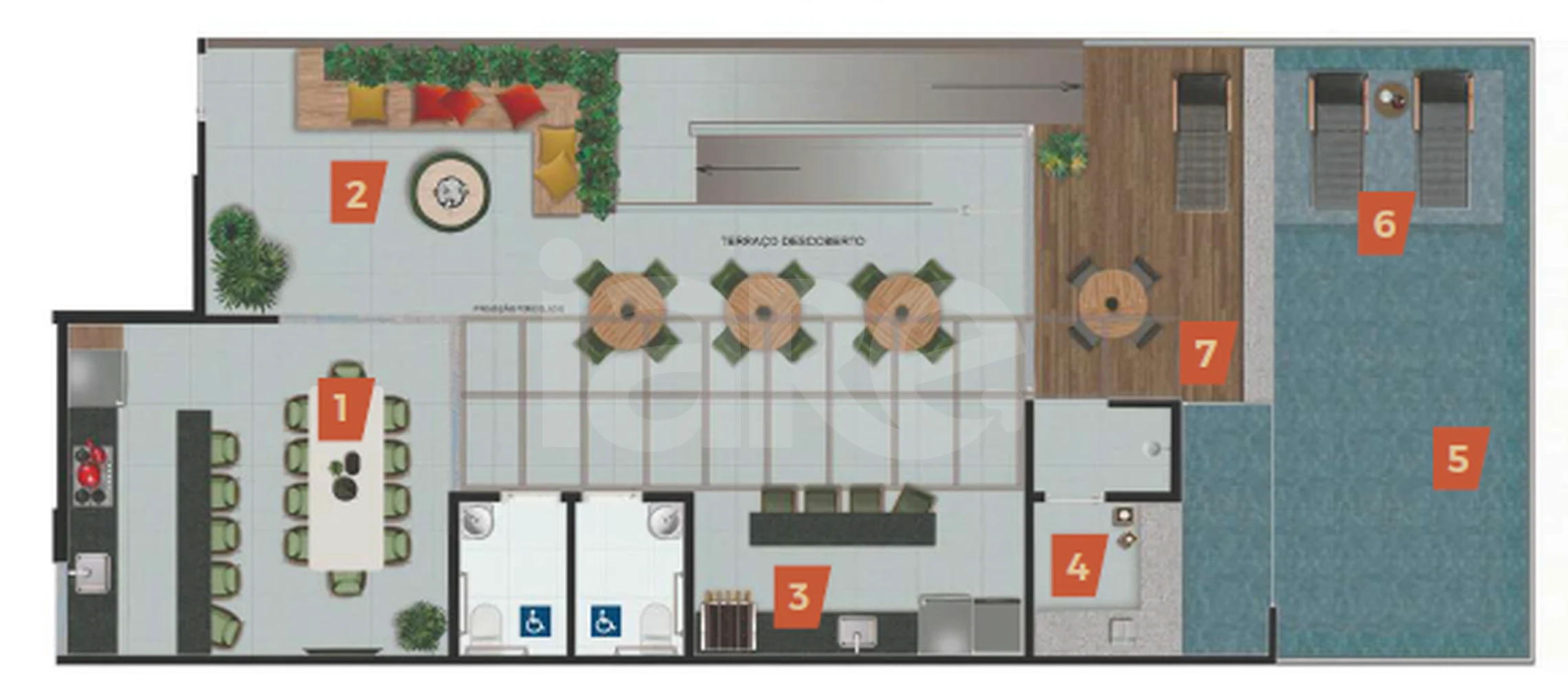 Planta — Pavimento lazer