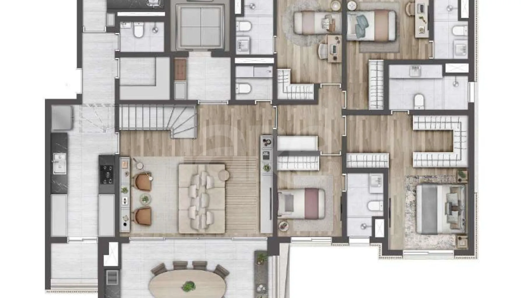 Planta — Cobertura Duplex 345,72 m²