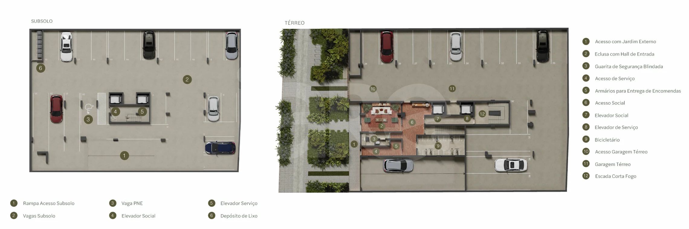 Planta — Térreo e Subsolo