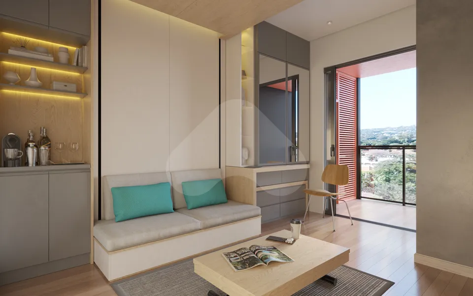 Théros Residencial - Studio com 19,4 m², em Alto da XV — foto 14