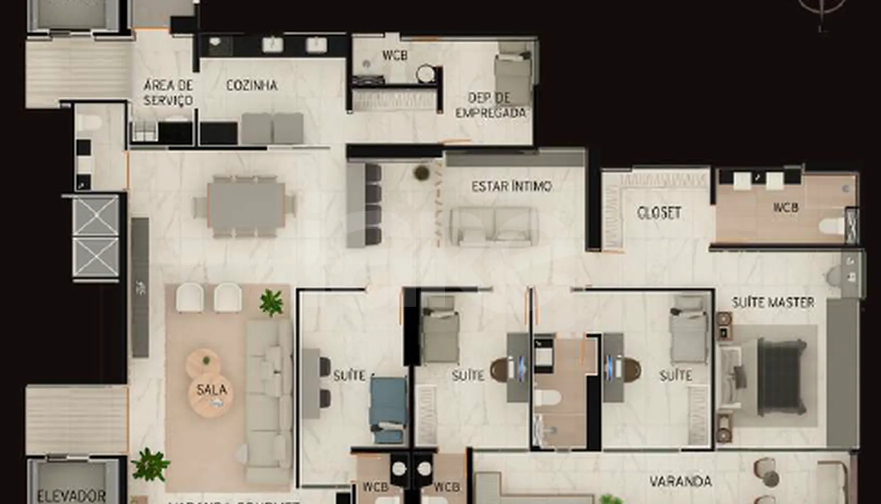 Planta — Apartamento 254,86 m²