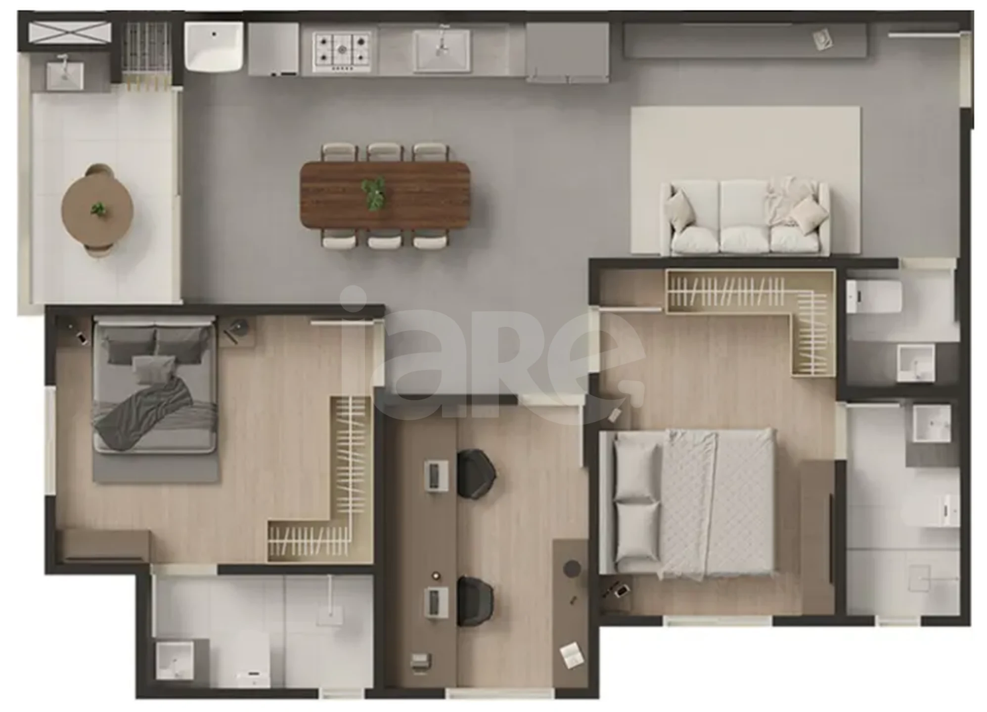 Planta — Apartamento 73 m²
