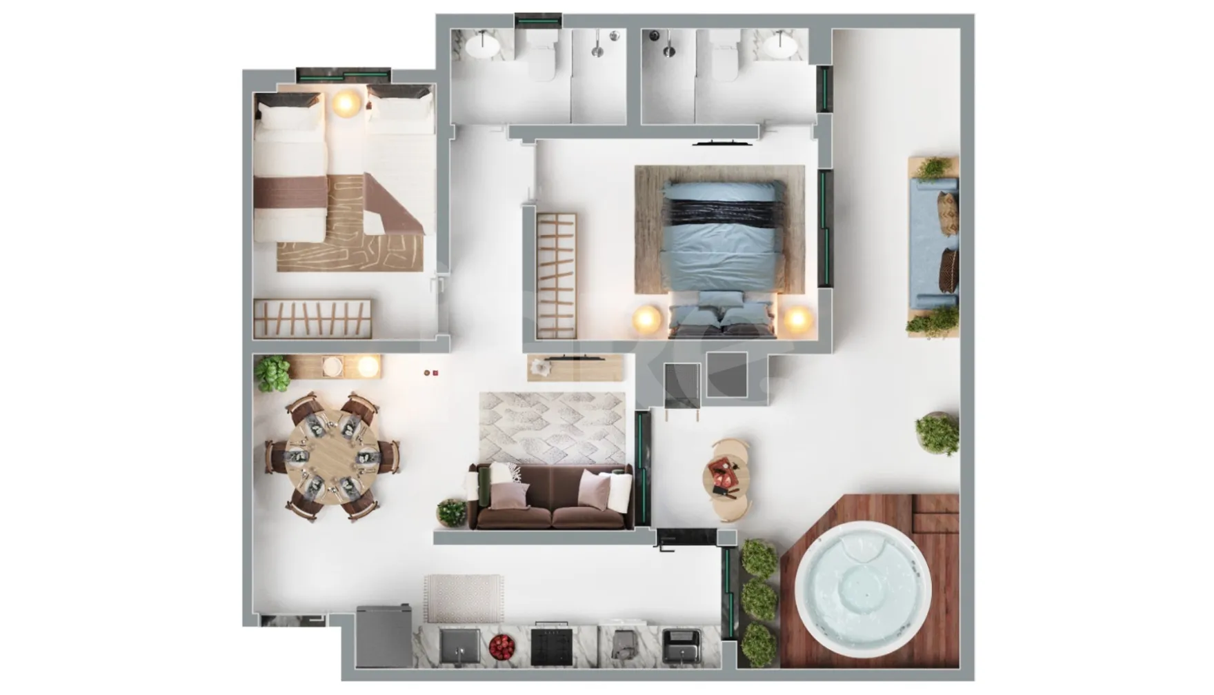 Planta — Garden 92,54 m²