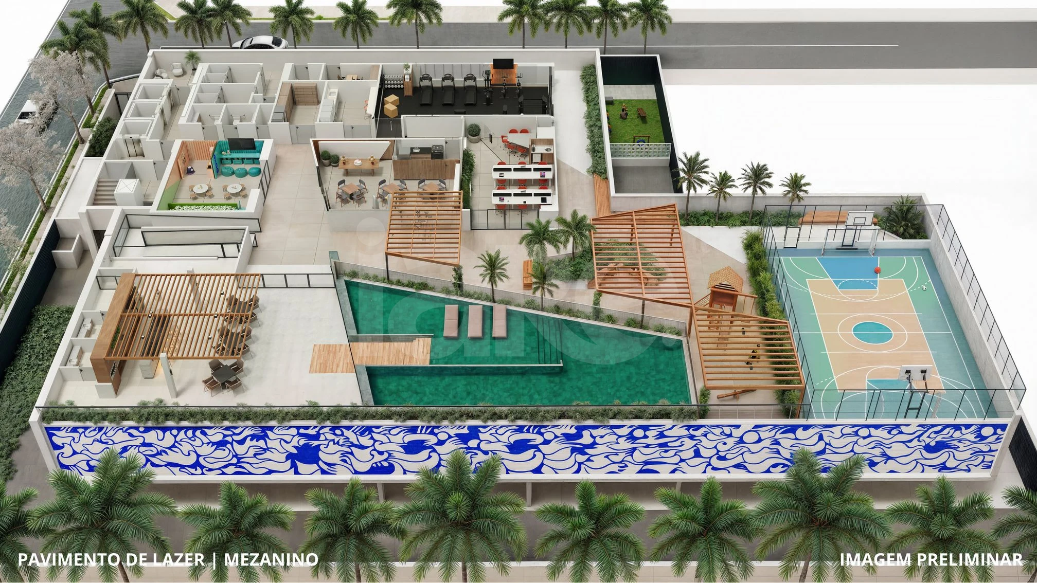 Planta — Implantação Lazer (perspectiva)