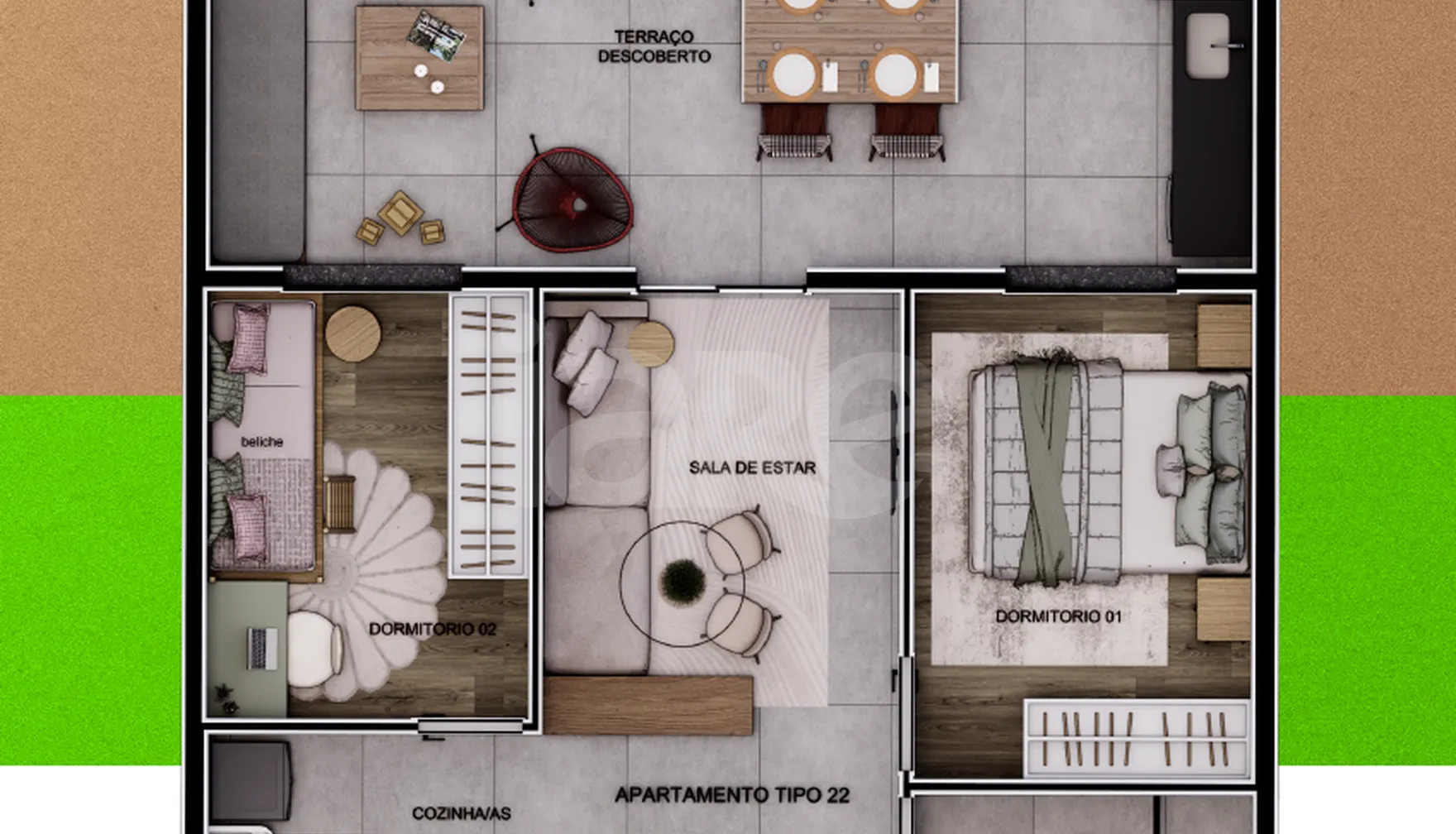 Planta — Garden 58,63 m²