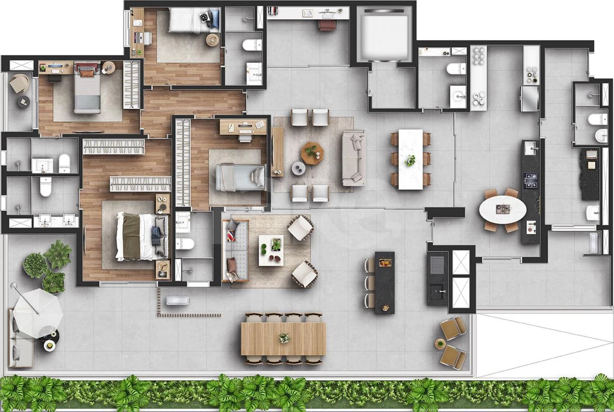 Planta — Garden 281,9 m²