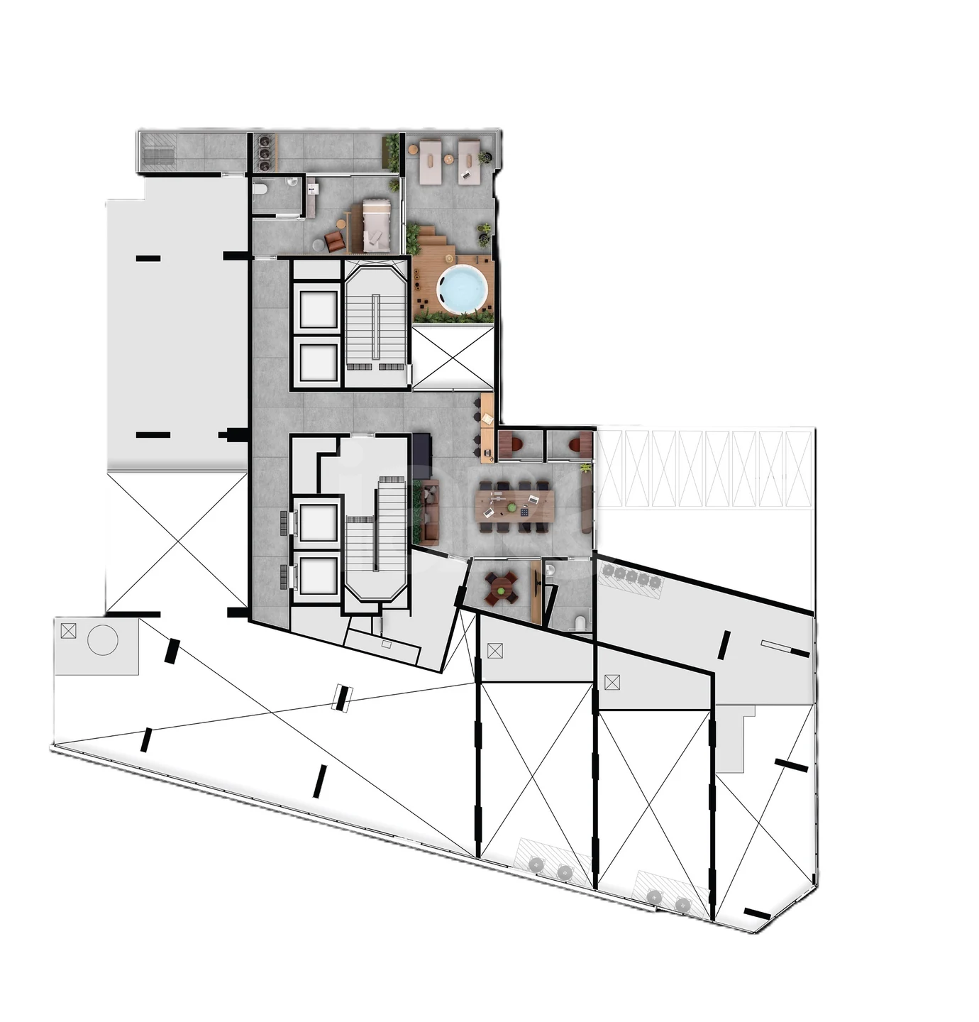 Planta — Pavimento 1 2