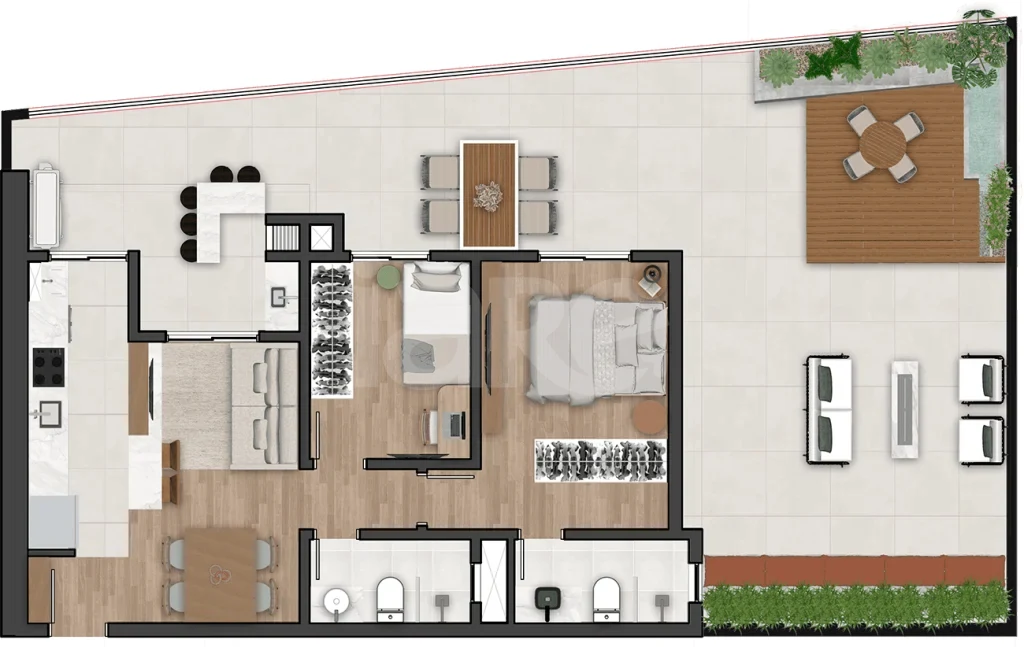 Planta — Garden 122,07 m²