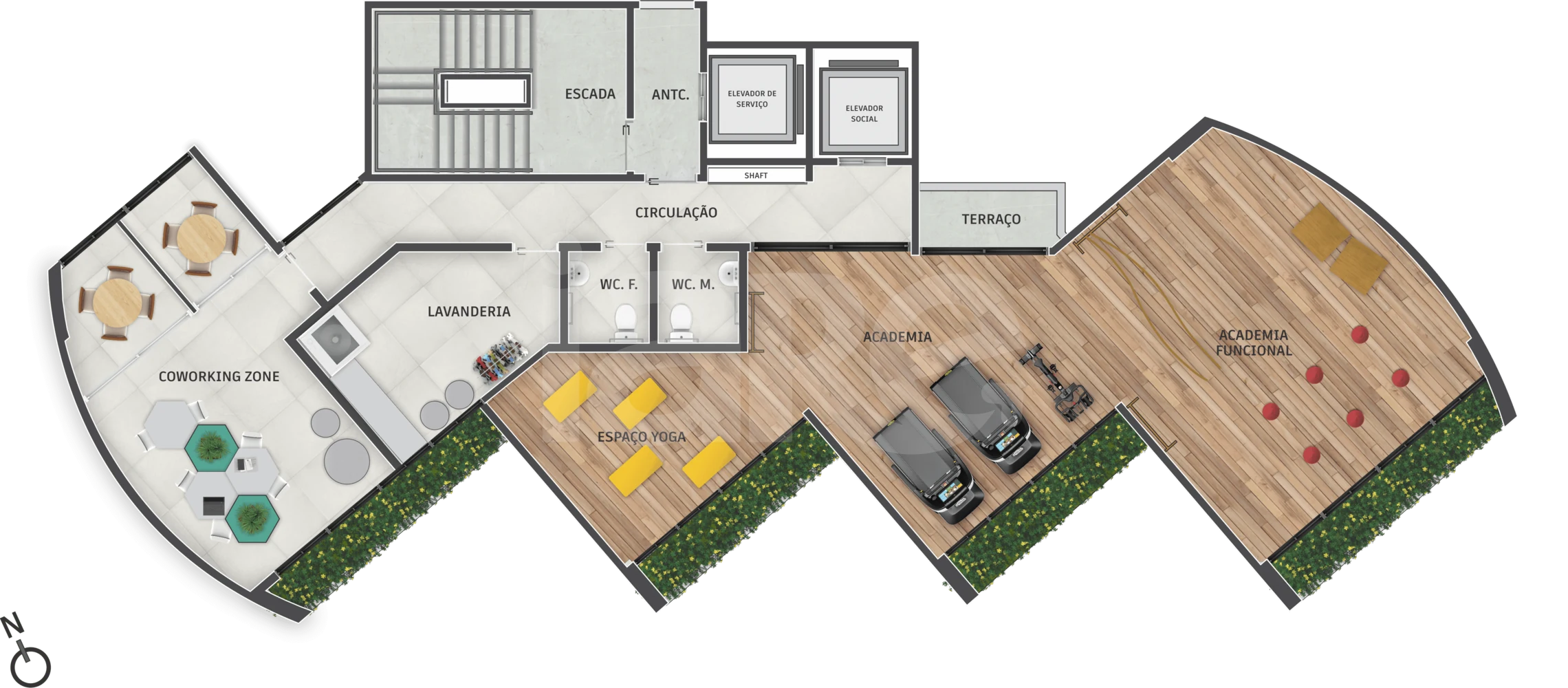 Planta — Pavimento lazer