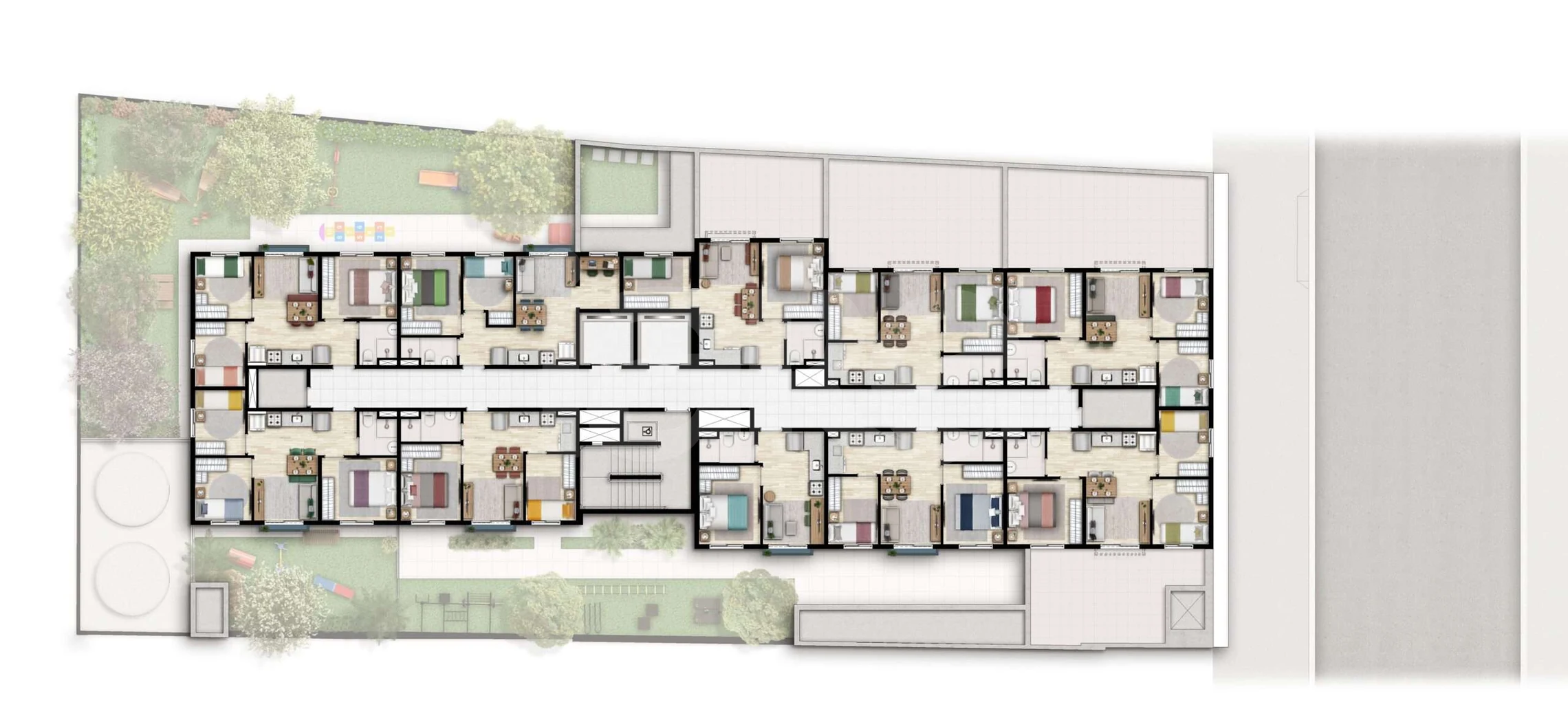 Planta — Pavimento 01 ao 08