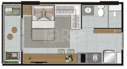 Planta — Studio 24,99 m²