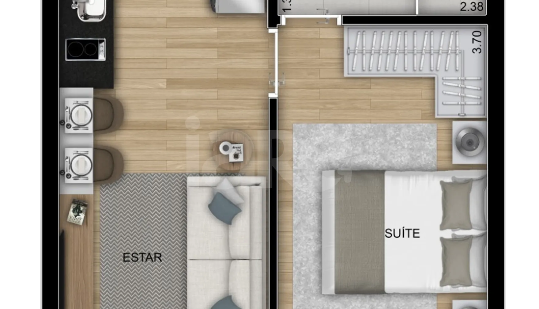Planta — Apartamento 31 m²