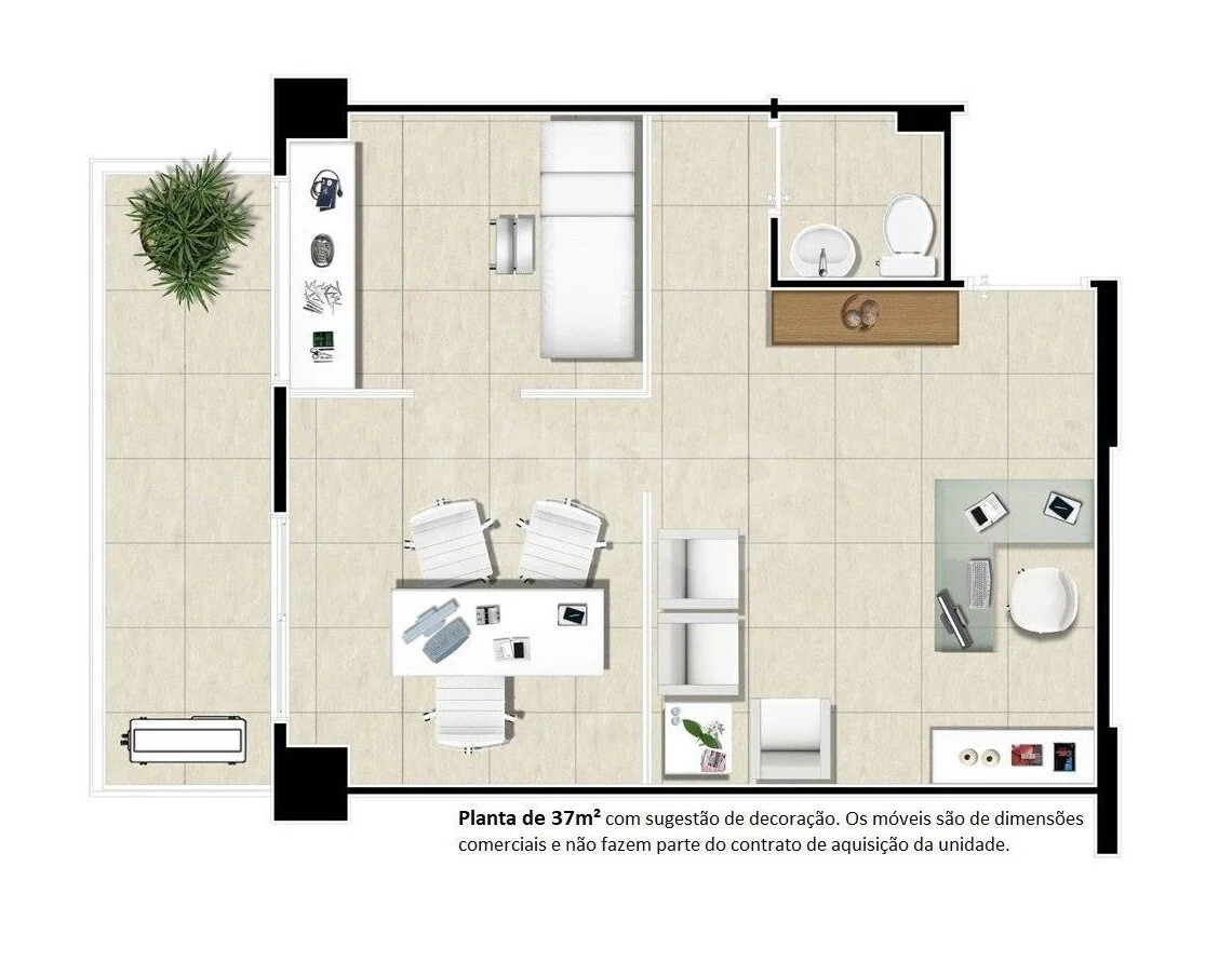 Planta — Sala 37 m²