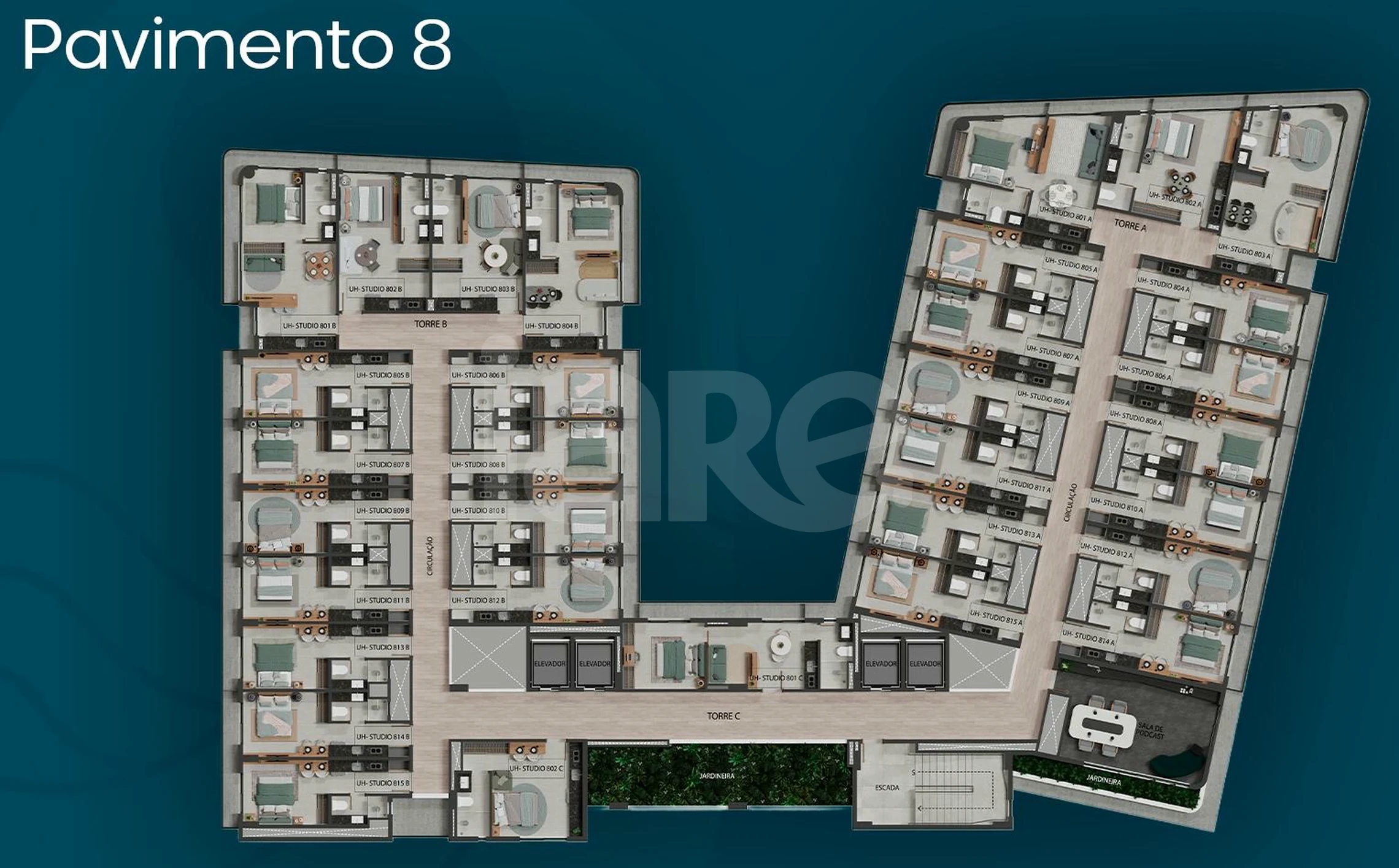 Planta — Pavimento 8