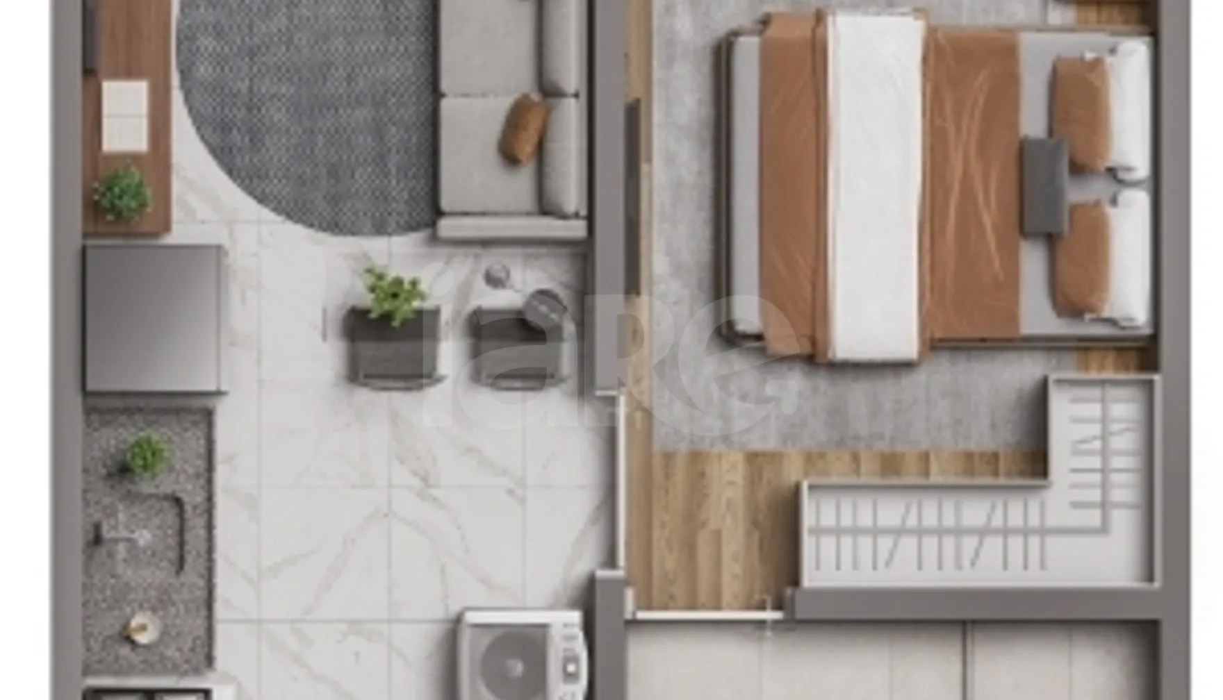 Planta — Apartamento 24 m²