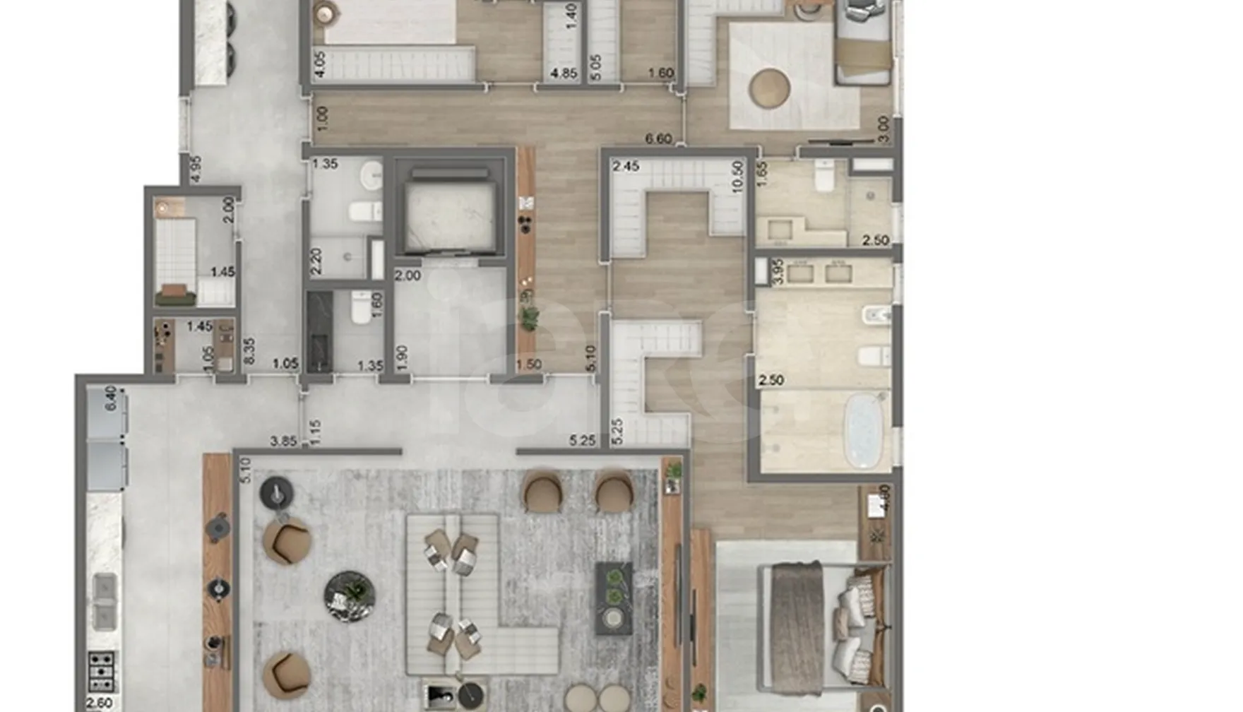 Planta — Apartamento 272,5 m²