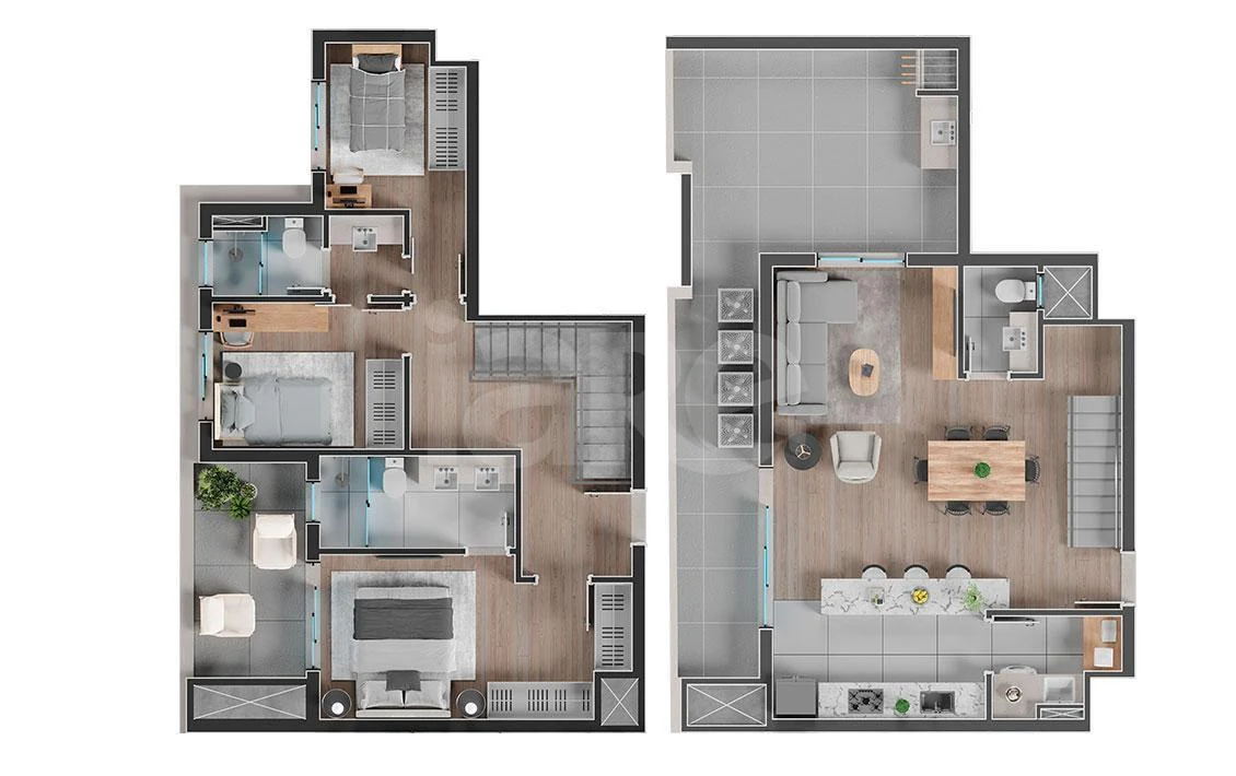 Planta — Cobertura Duplex 138,85 m²