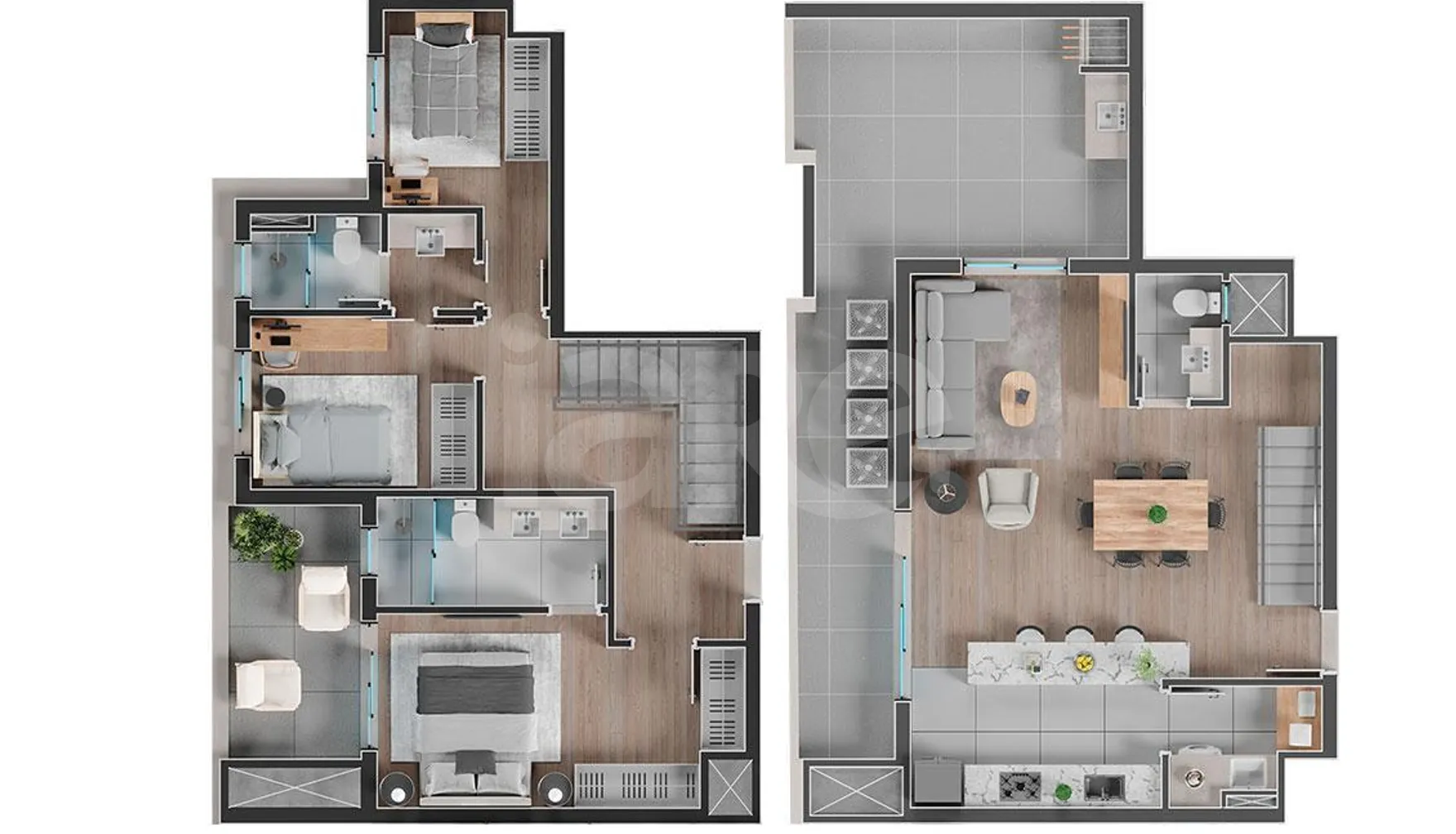 Planta — Cobertura Duplex 138,85 m²