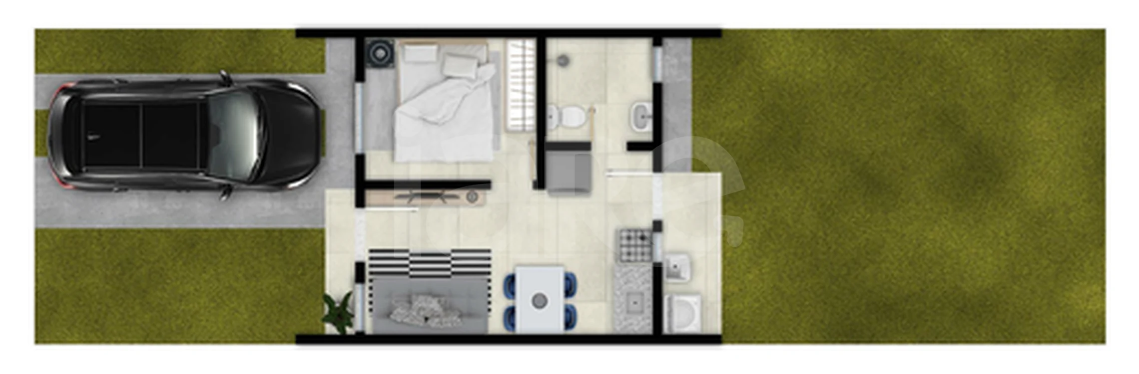 Planta — Casa em Condomínio 31,48 m²