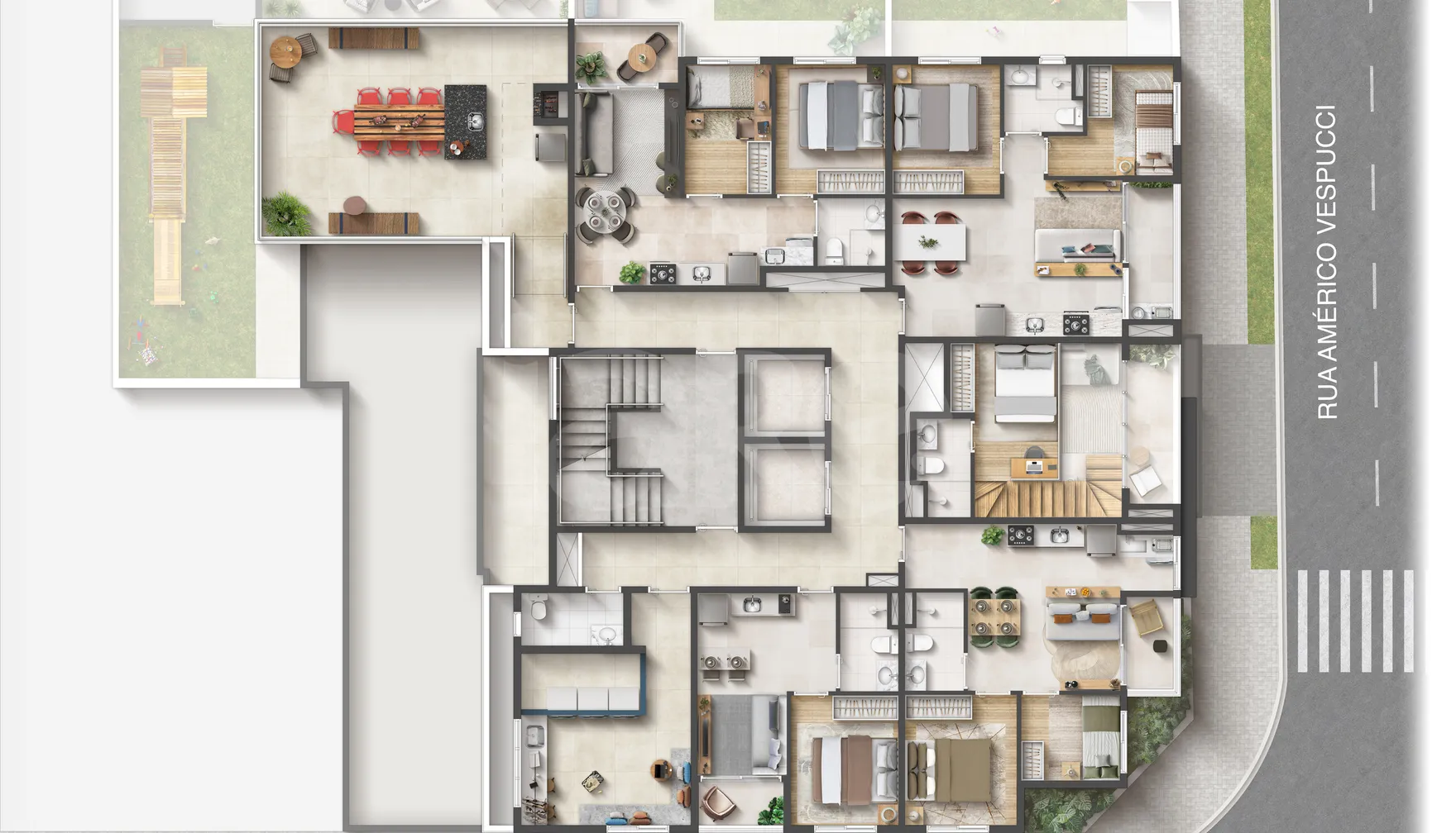 Planta — Implantação 14º andar