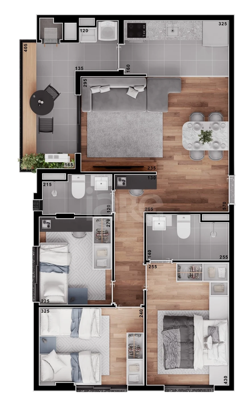 Planta — Garden 99,33 m²