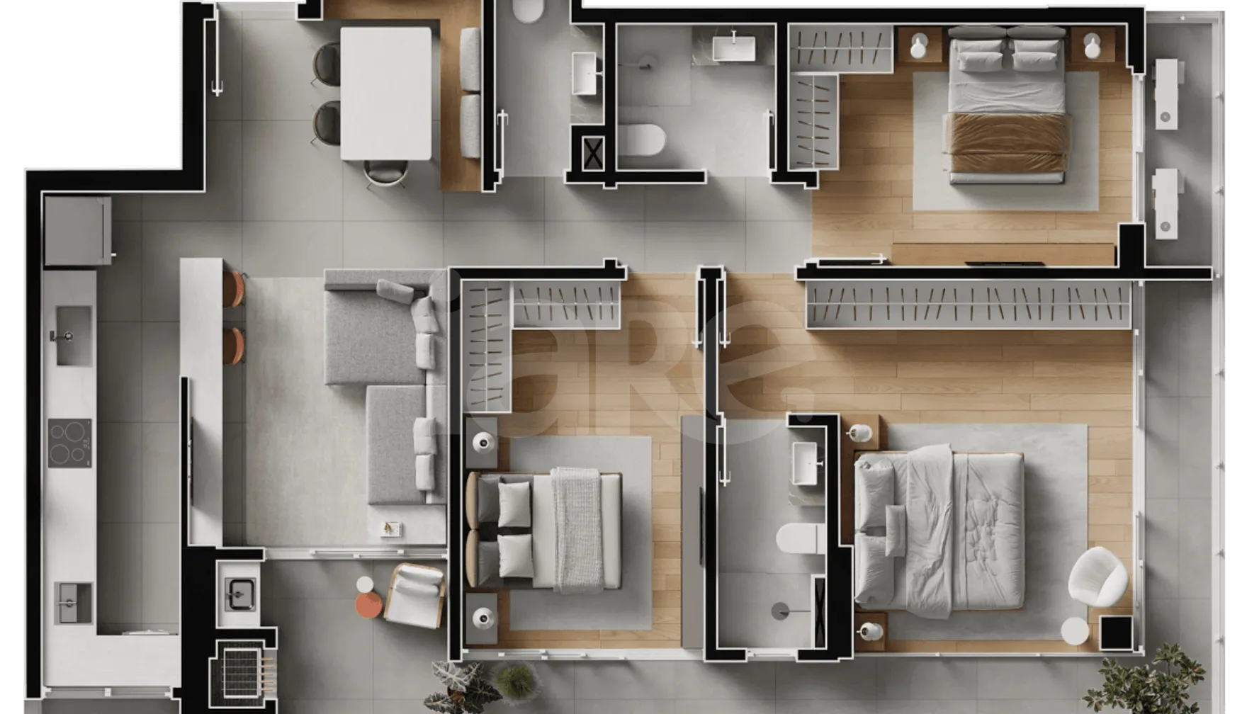 Planta — Garden 123,29 m²