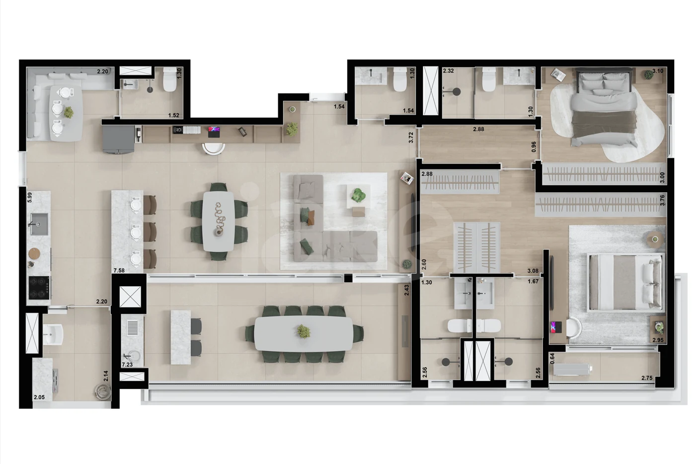 Planta — Garden 170 m²