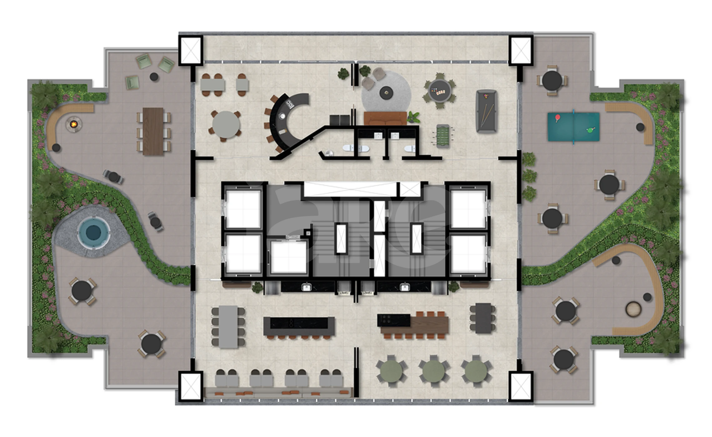 Planta — Rooftop - 34° Pavimento
