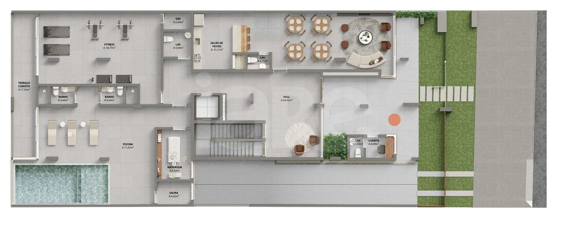 Planta — Pavimento lazer