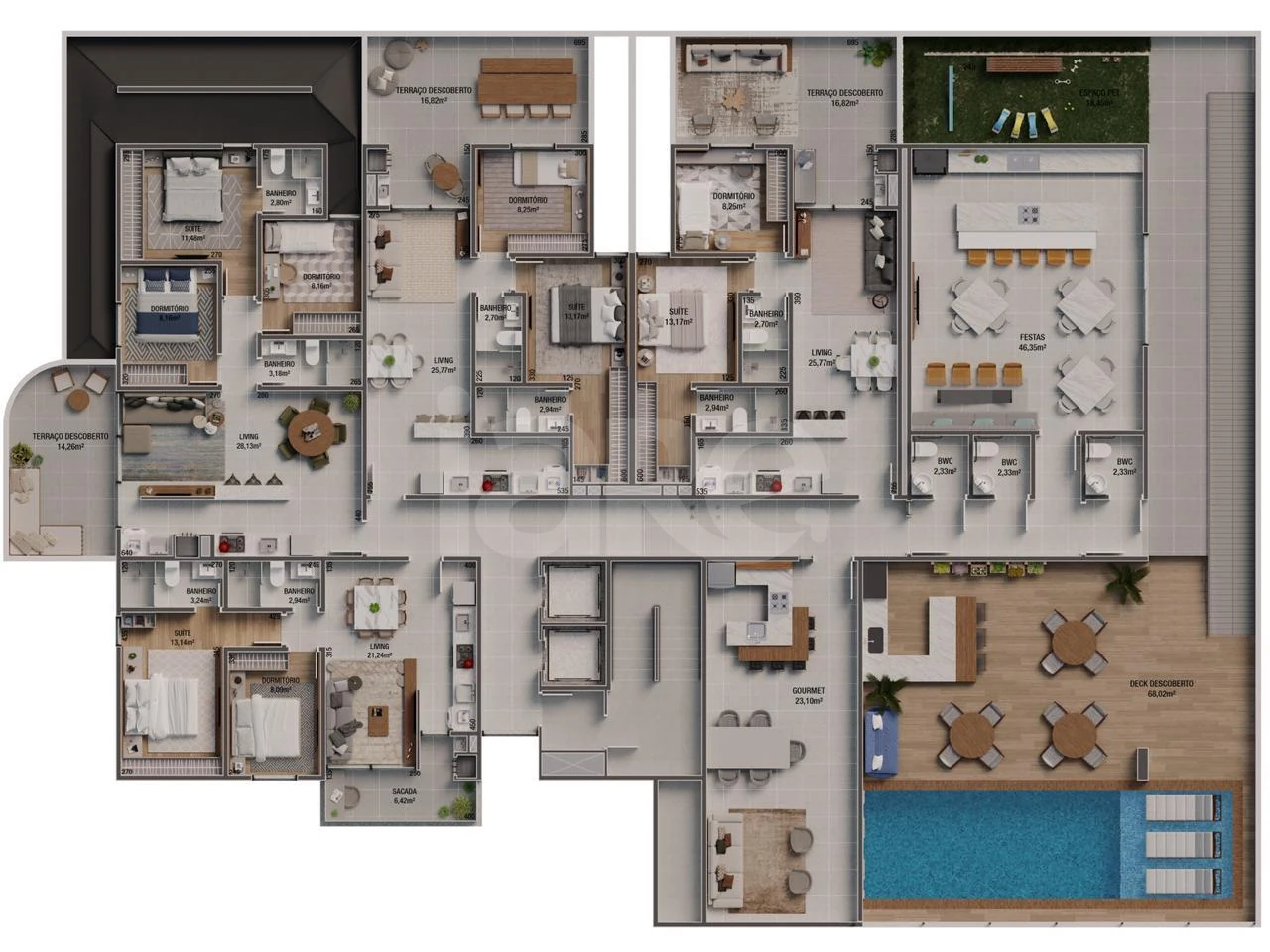Planta — Pavimento lazer