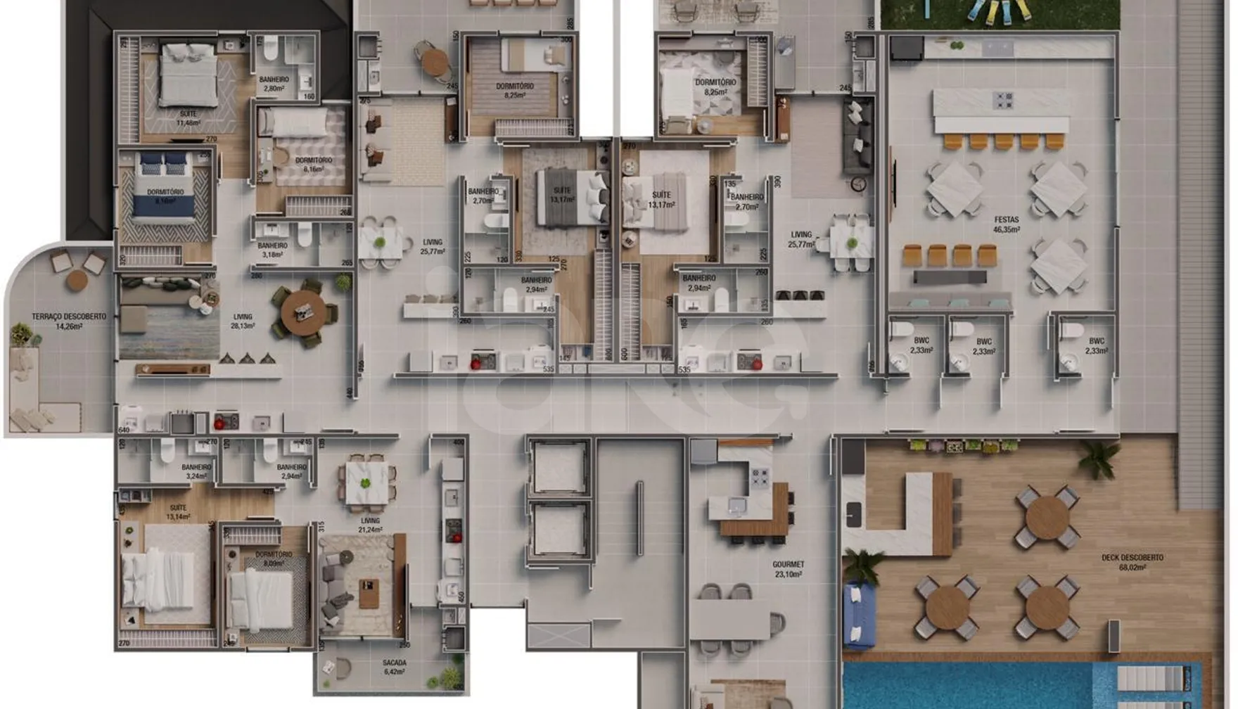 Planta — Pavimento lazer
