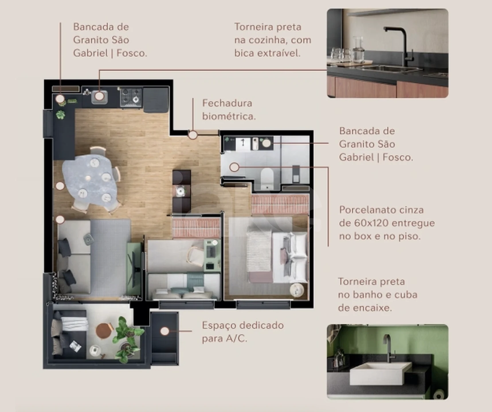 Planta — Apartamento 47,67 m²