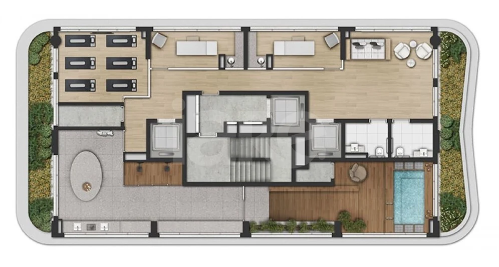 Planta — Pavimento lazer