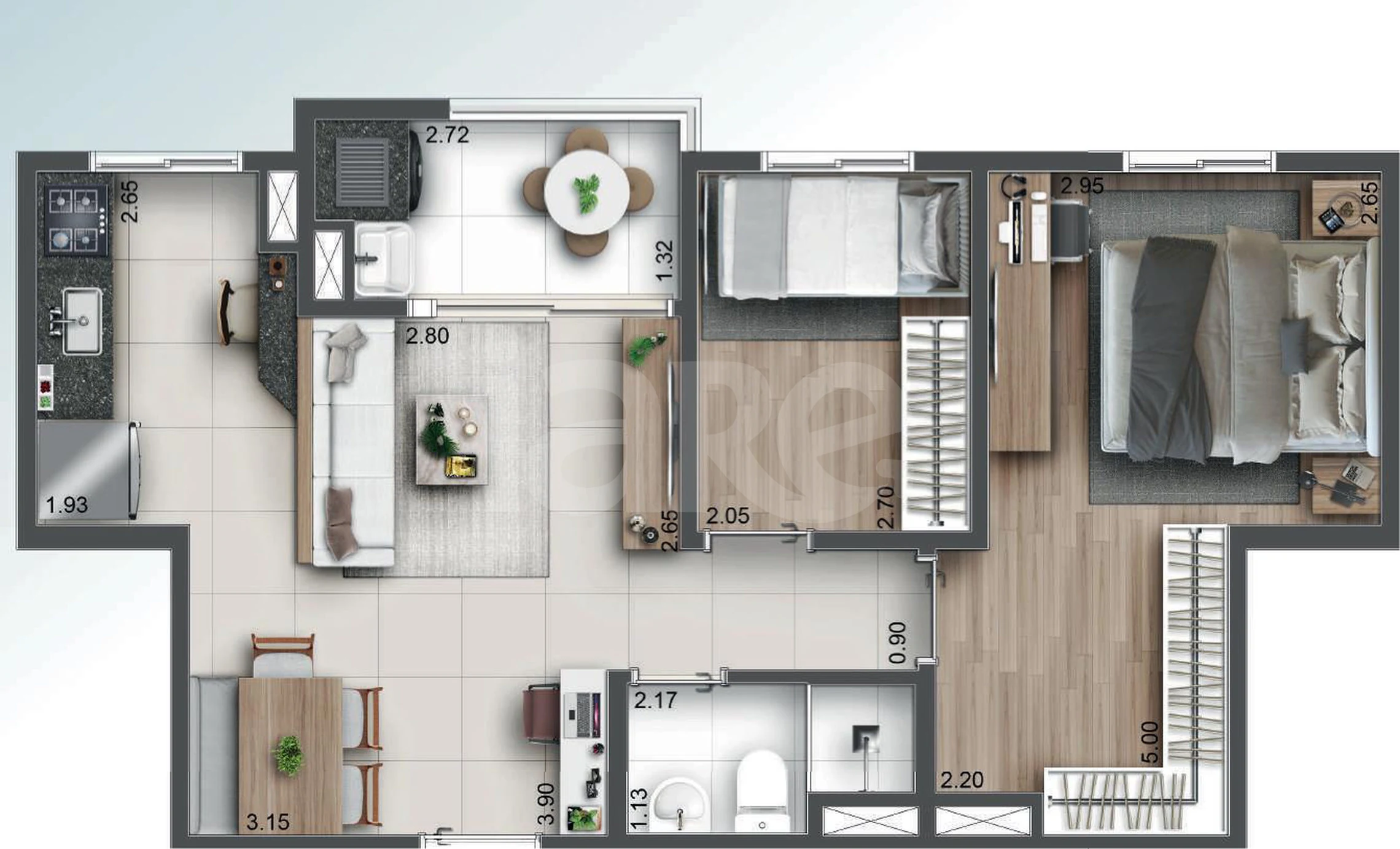 Planta — Garden 48 m²