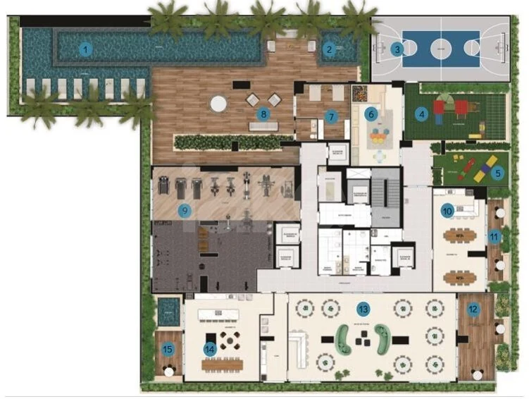 Planta — Pavimento lazer