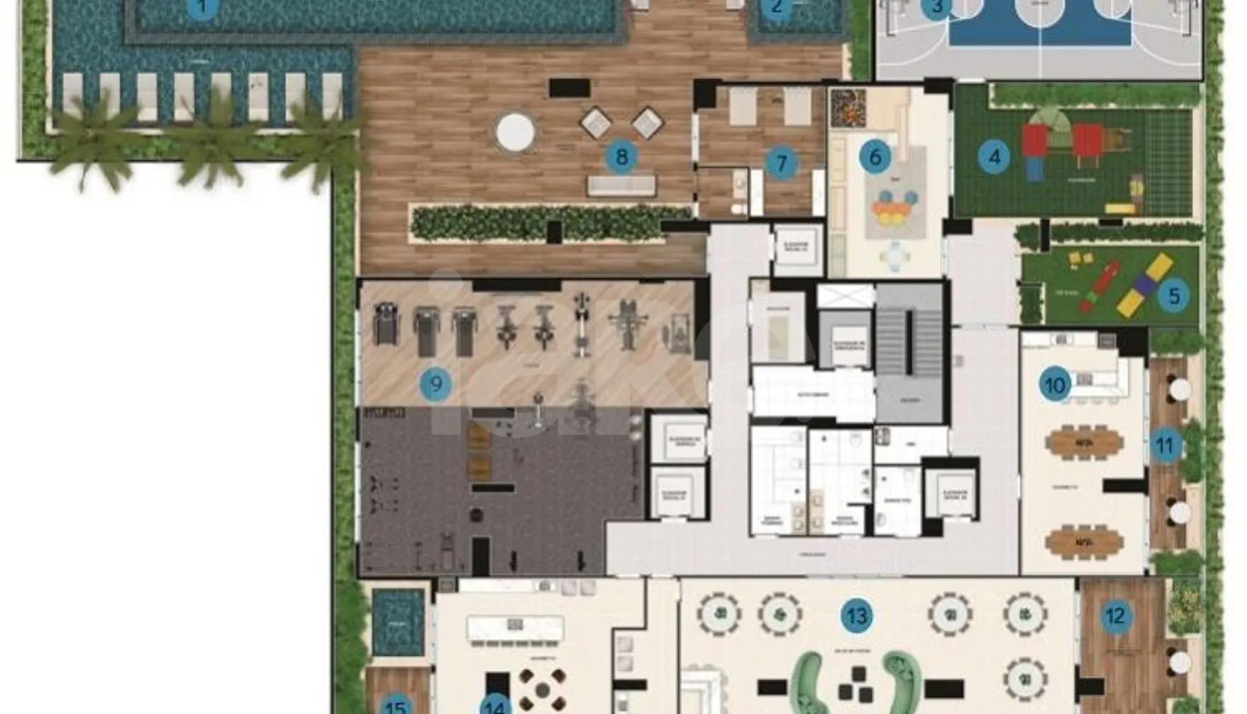 Planta — Pavimento lazer
