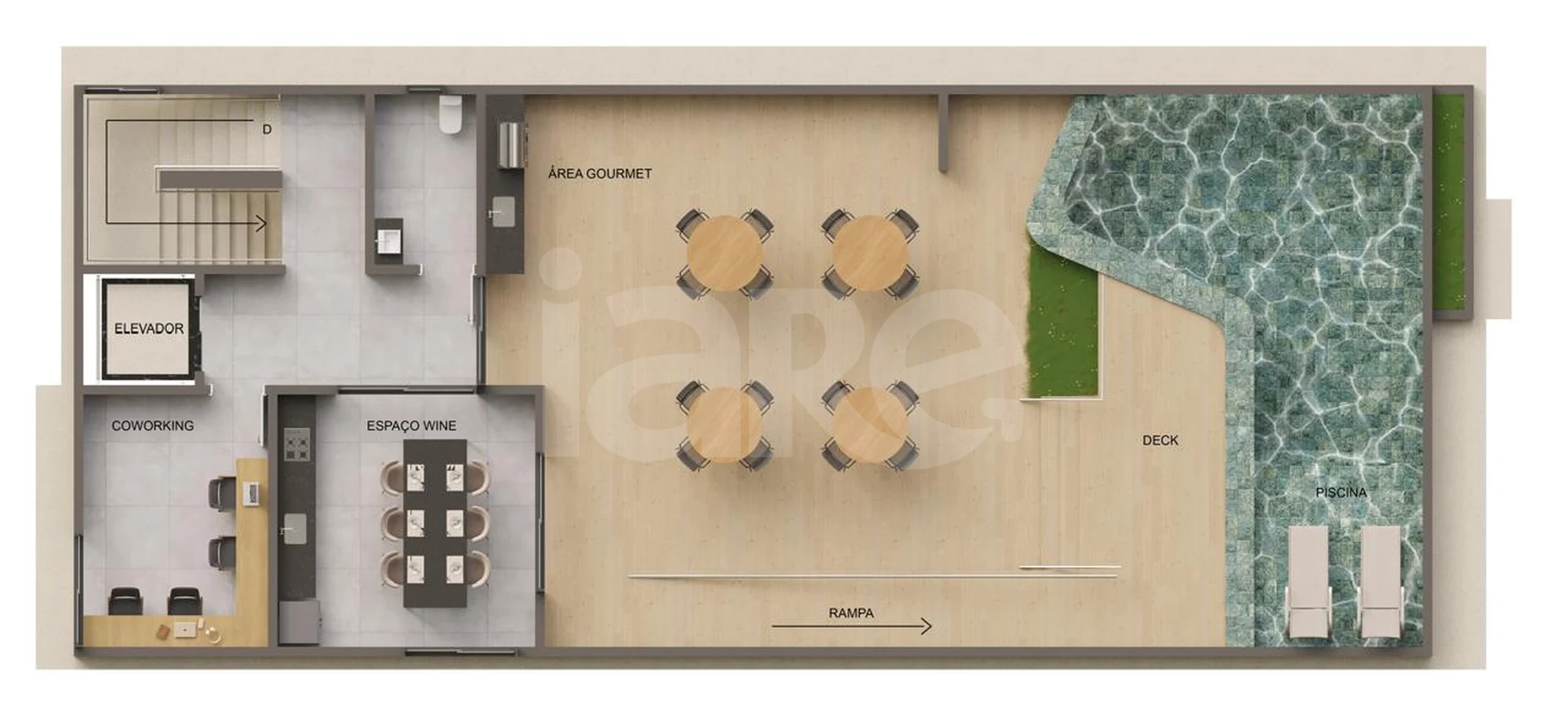 Planta — Pavimento lazer