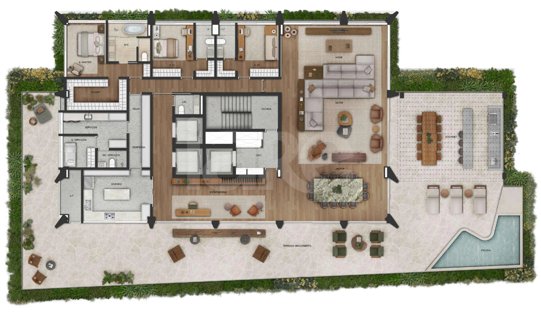 Planta — Garden 740,37 m²