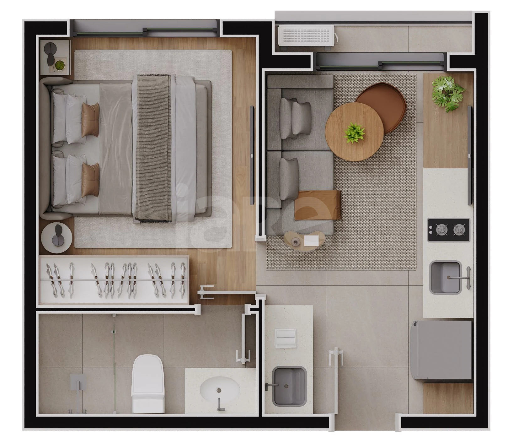 Planta — Apartamento 26,02 m²