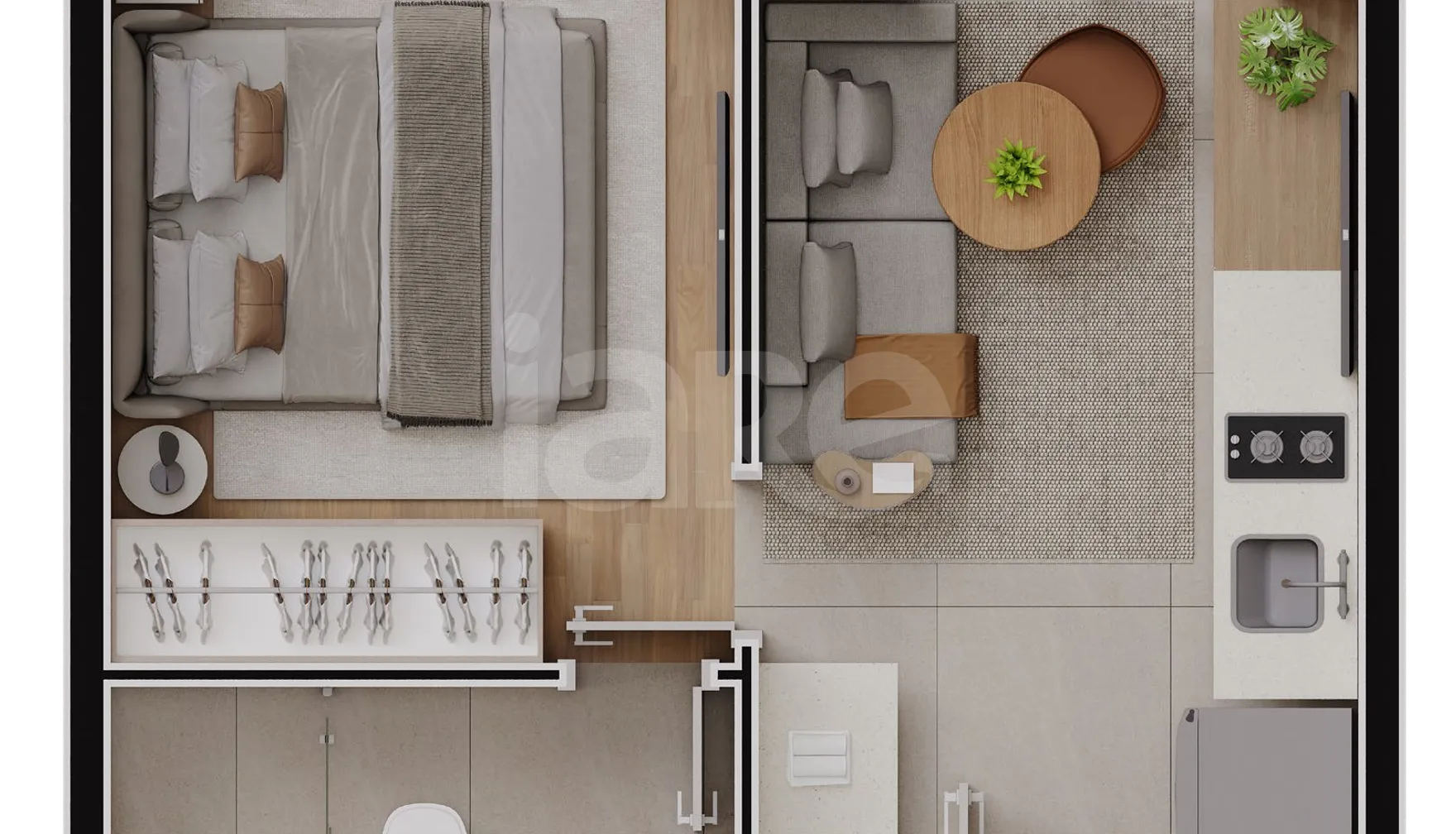 Planta — Apartamento 26,02 m²