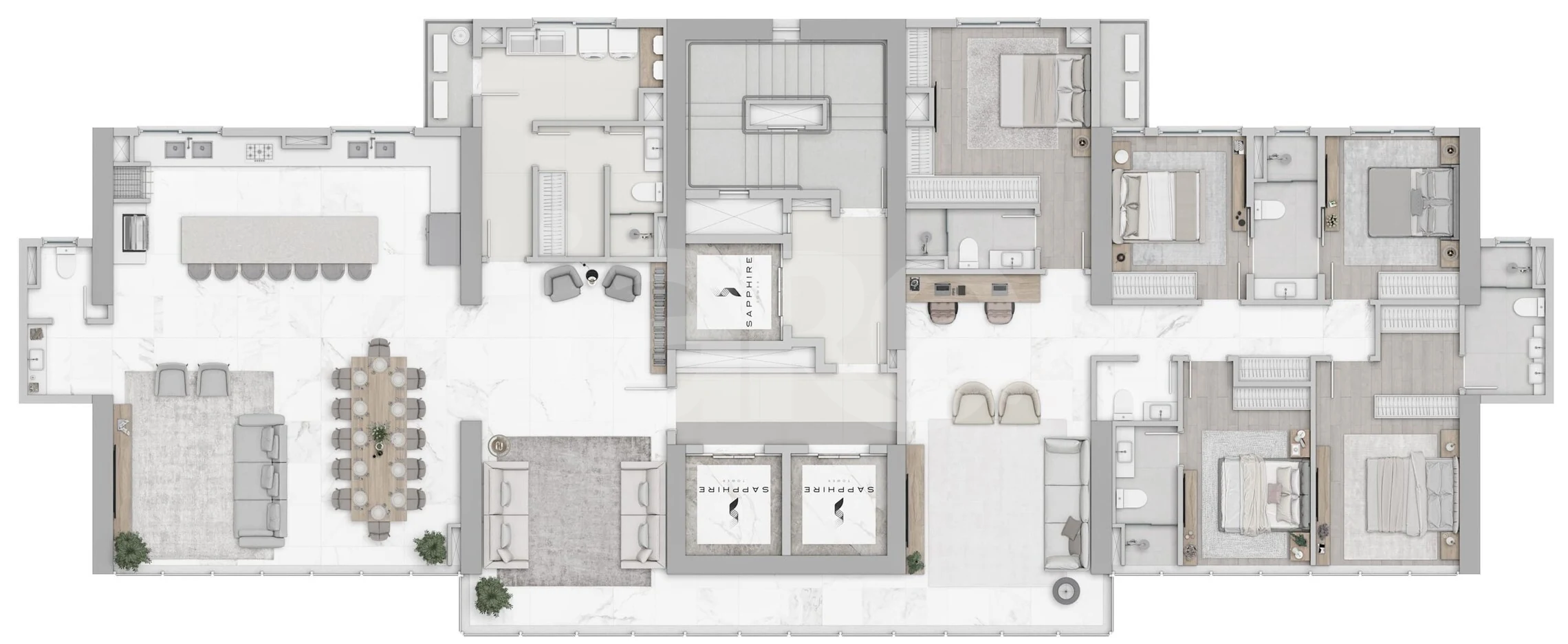 Planta — Apartamento 298,21 m²