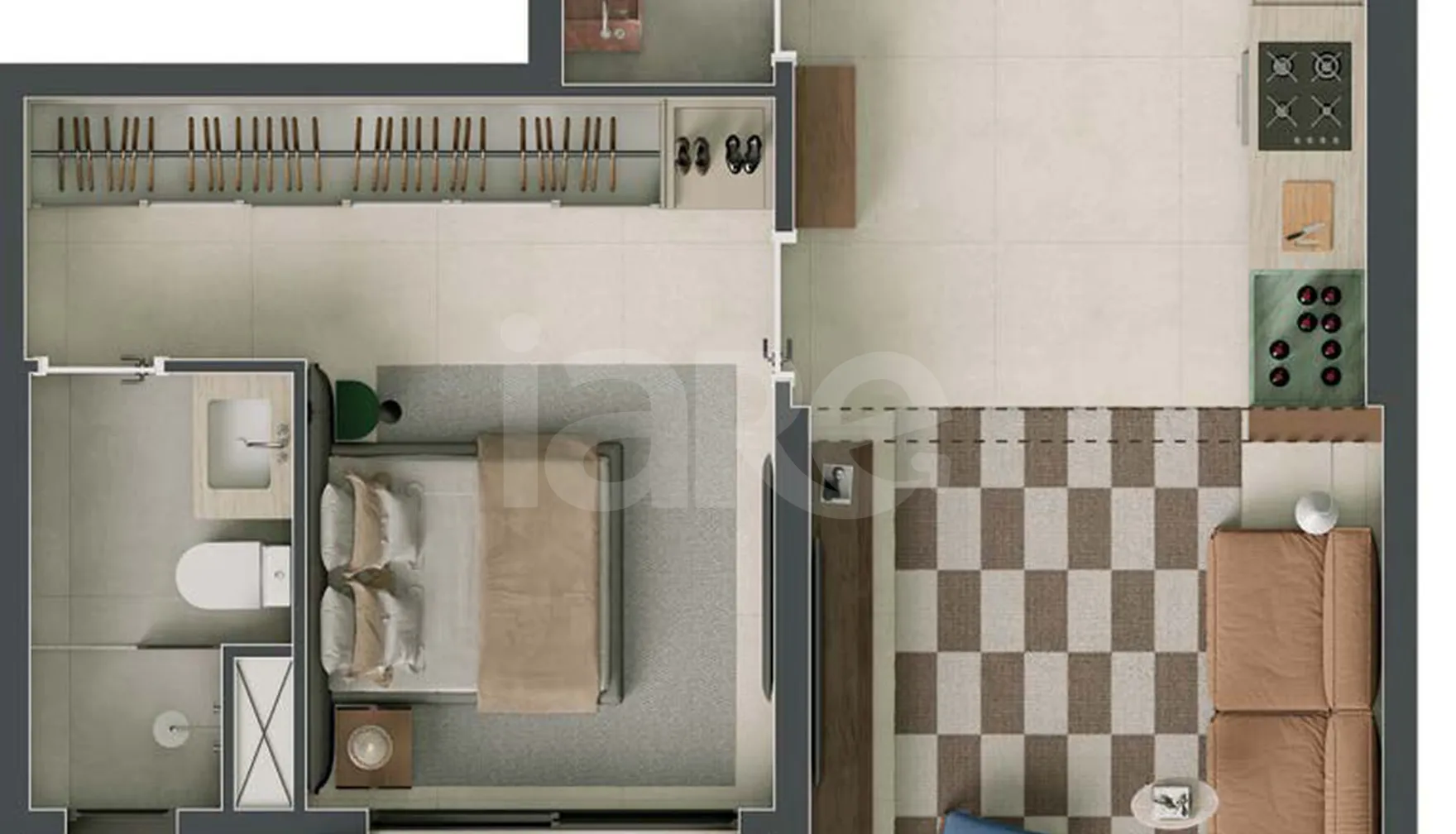 Planta — Apartamento 53 m²