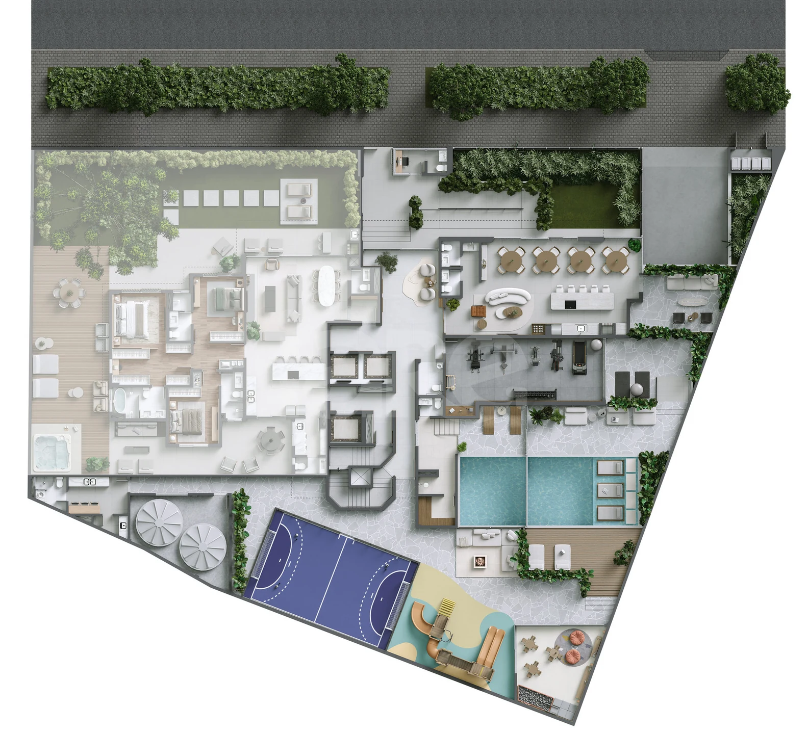 Planta — PAVIMENTO TERREO - AREA COMUM